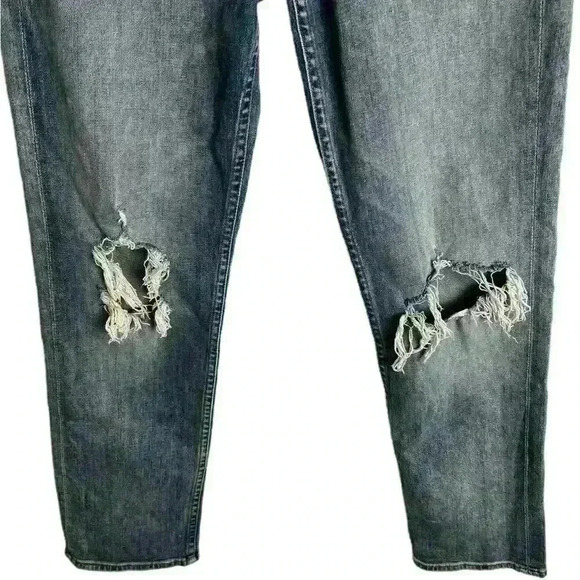 Mother the Tomcat Ankle in Helter Skelter Lightning Bolt Jeans - Size 26 - Picture 4 of 11